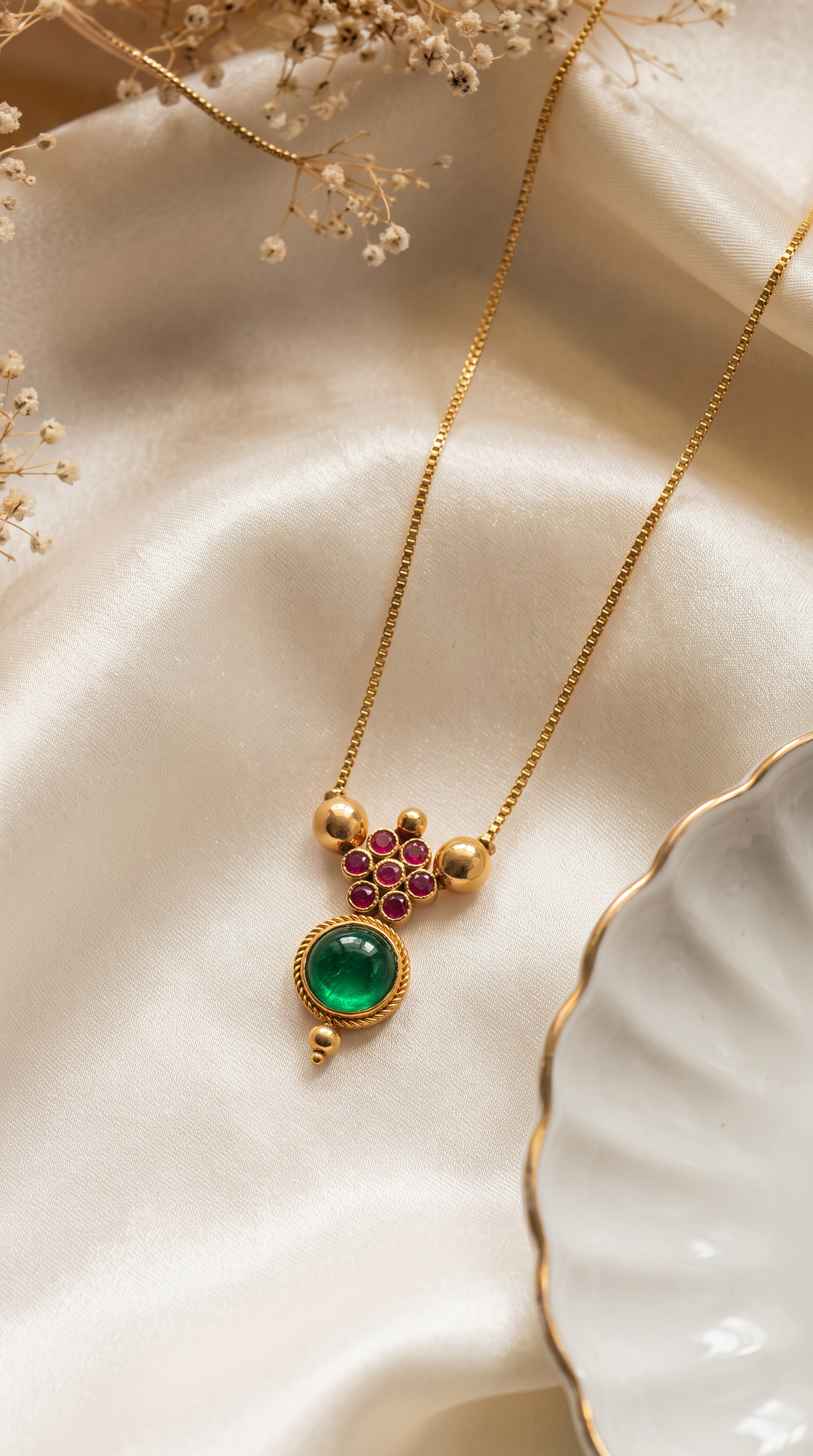 Single Palakka Pendant Chain | SRIDHYA