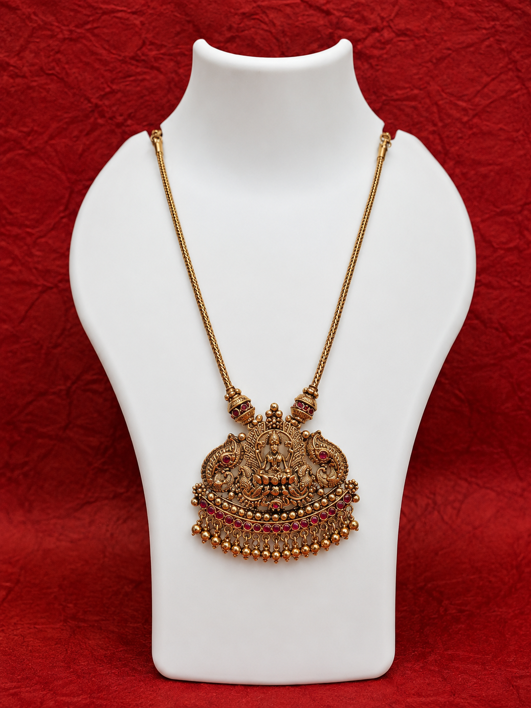 Antique Lakshmi Pendant Chain - SRIDHYA Jewellers