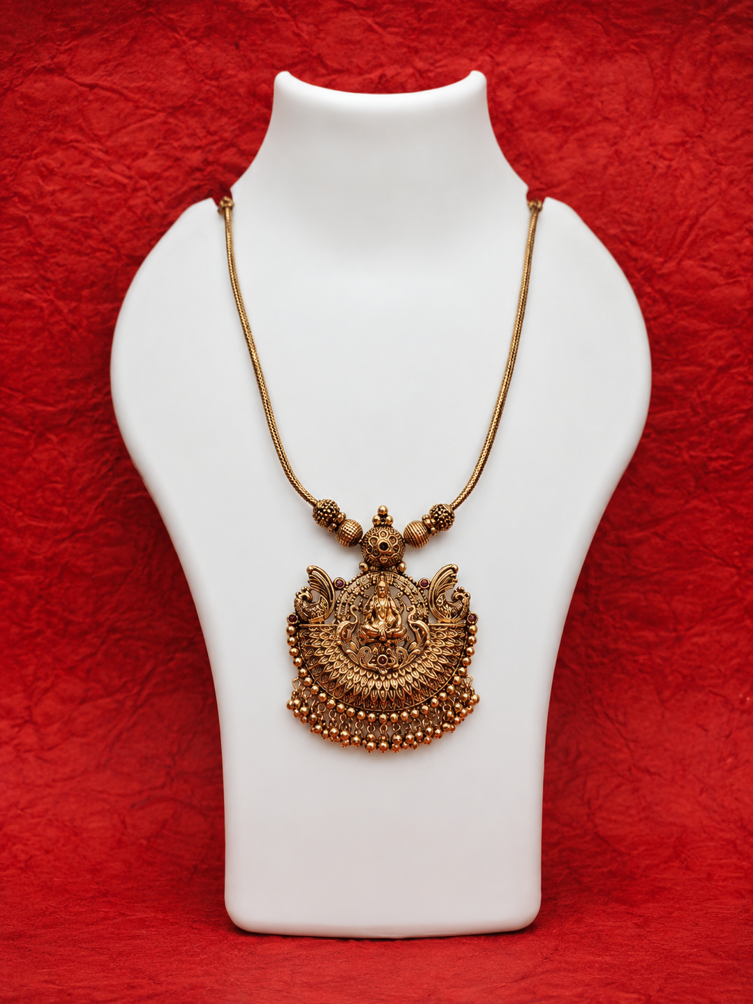 Antique Lakshmi Pendant Chain - SRIDHYA Jewellers