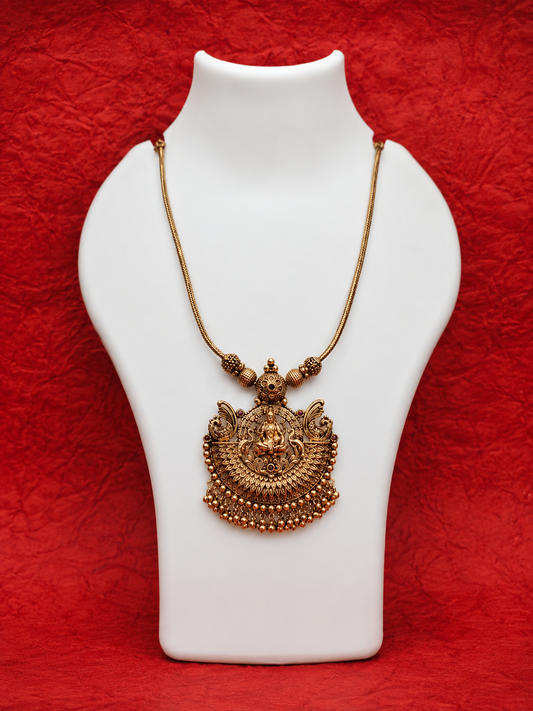 Antique Lakshmi Pendant Chain - SRIDHYA Jewellers