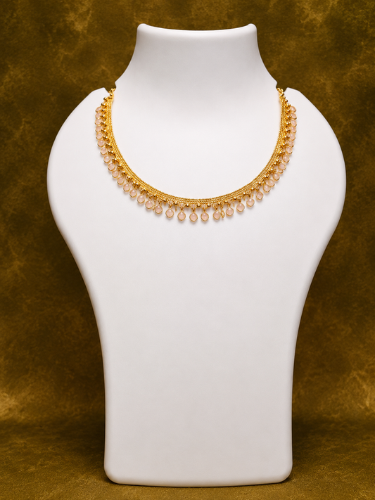 Elegant Heart Stone Gold Necklace for Women | SRIDHYA Jewellers